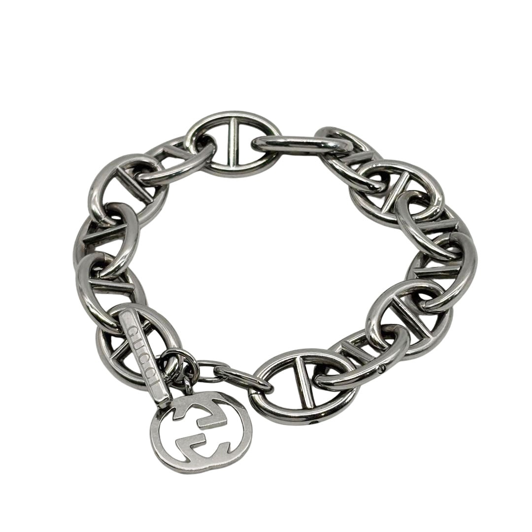 GUCCIシルバーチェーンブレスレット グッチ GUCCI アクセサリー チェーンブレスレット インター