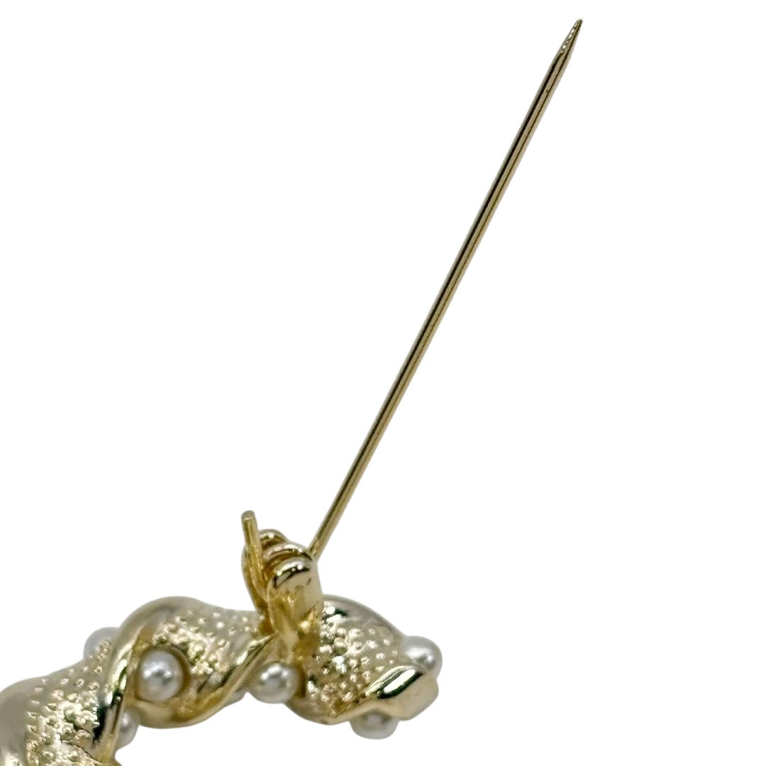 CHANEL シャネル ブローチ ココマーク ツイスト フェイクパール C25V