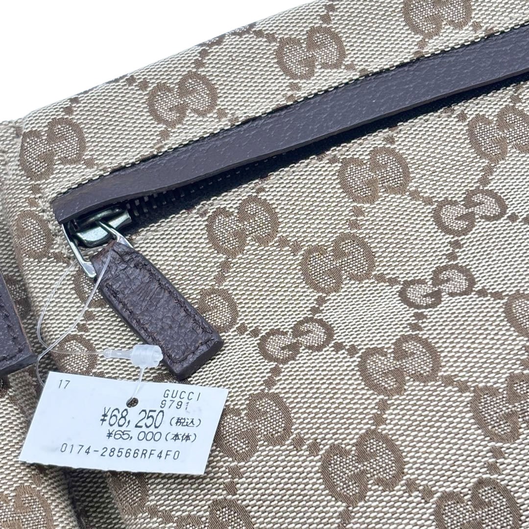 GUCCI グッチ ウェストバッグ ボディバッグ シェリーライン GGキャンバス ベージュ/ブラウン 28566 197712