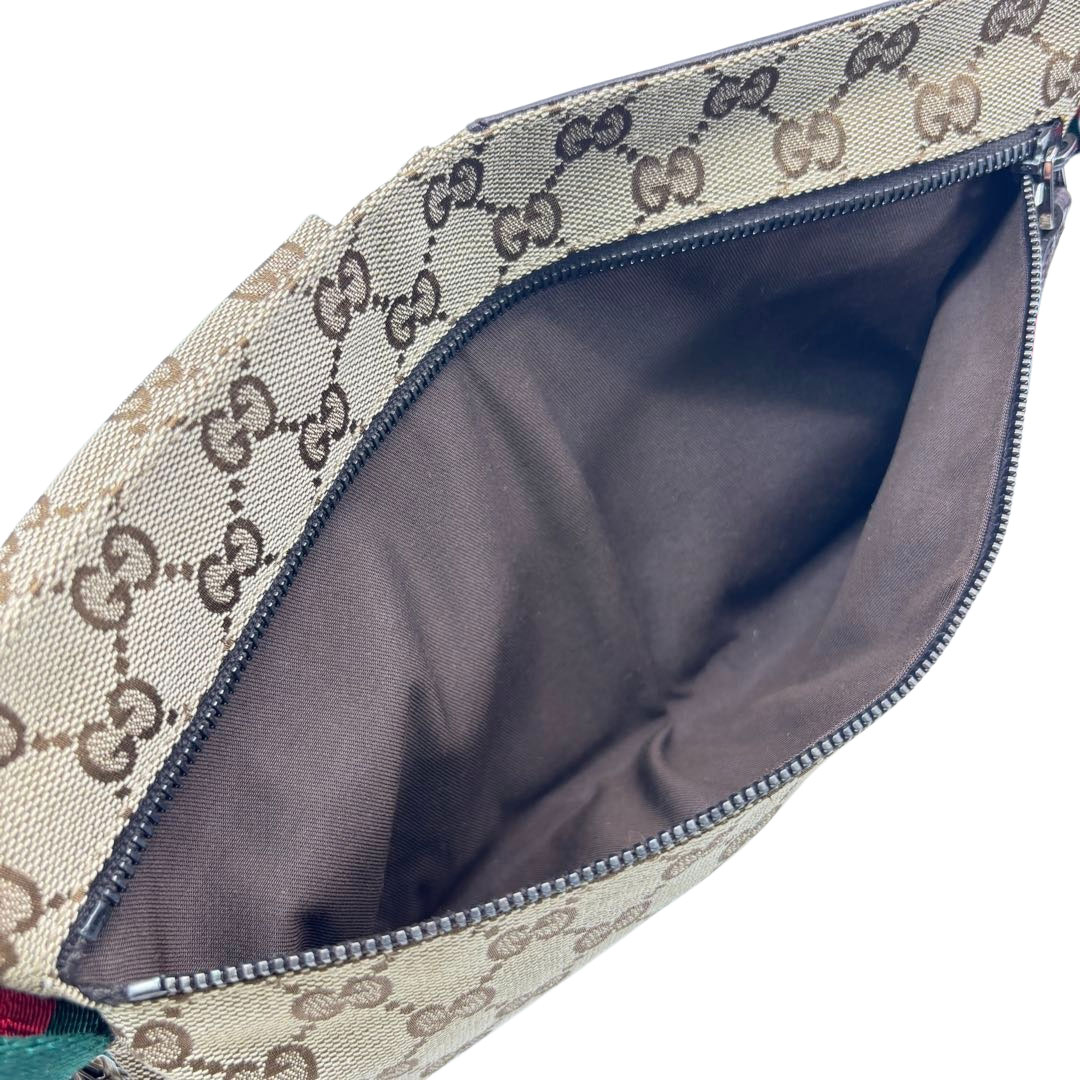 GUCCI グッチ ウェストバッグ ボディバッグ シェリーライン GGキャンバス ベージュ/ブラウン 28566 197712