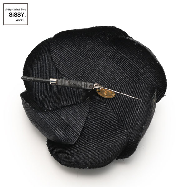 ■シャネル■ カメリア コサージュ ブローチ アクセサリー ブラック 【CHANEL】