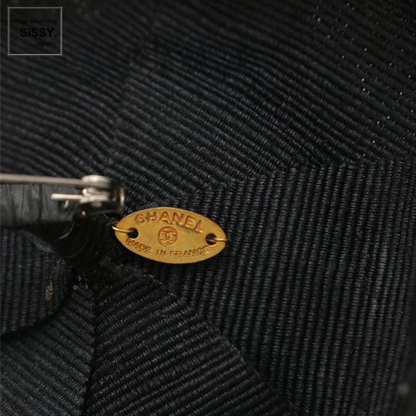 ■シャネル■ カメリア コサージュ ブローチ アクセサリー ブラック 【CHANEL】