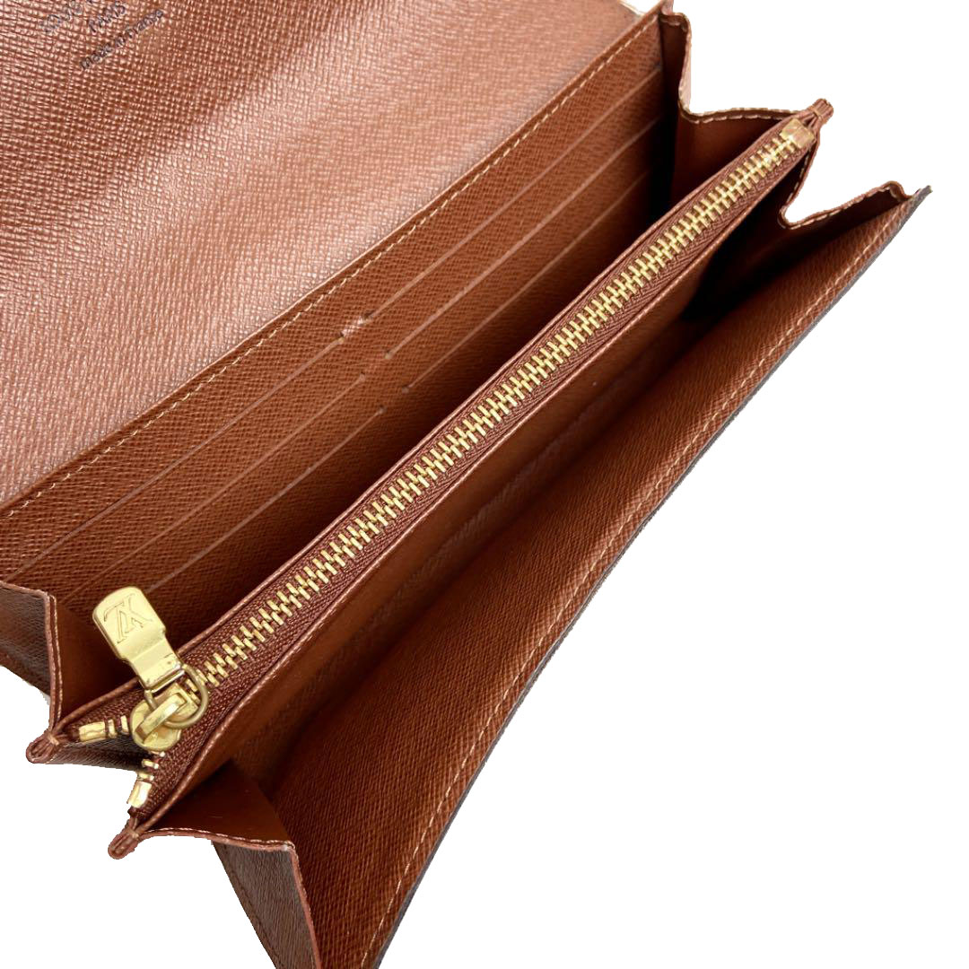 LOUIS VUITTON ルイヴィトン 長財布 モノグラム ポルトフォイユ サラ エベヌ（ブラウン系） M61734