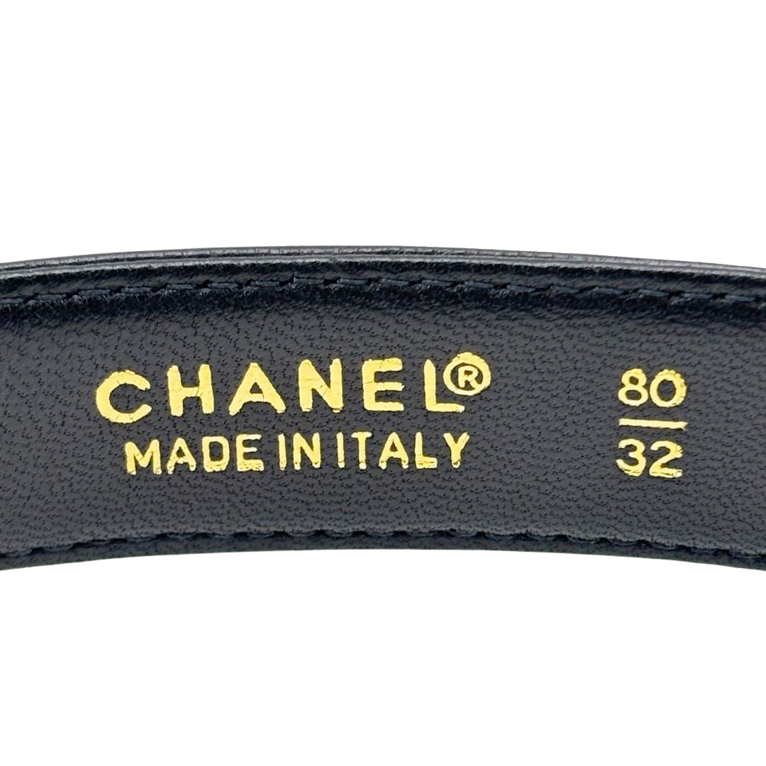 CHANEL シャネル マトラッセ ウエストバッグ ターンロック ラムスキン ブラック/ゴールド金具 3番台
