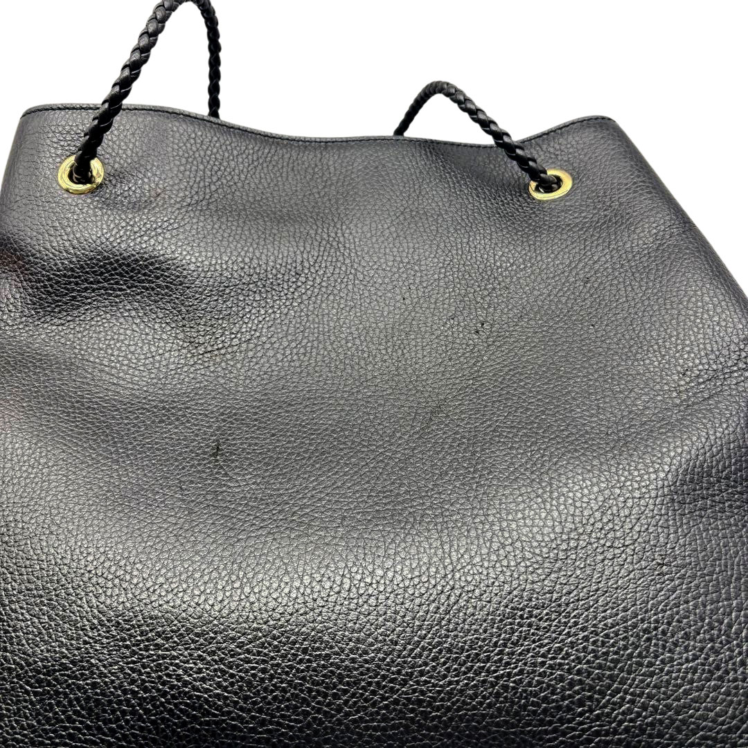 GUCCI グッチ トートバッグ ロゴ レザー ブラック 380118 アウトレット品
