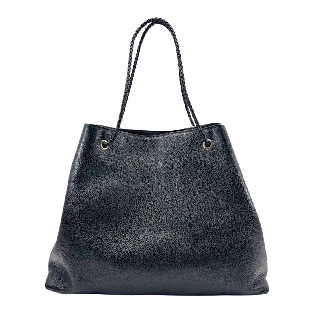GUCCI グッチ トートバッグ ロゴ レザー ブラック 380118 アウトレット品