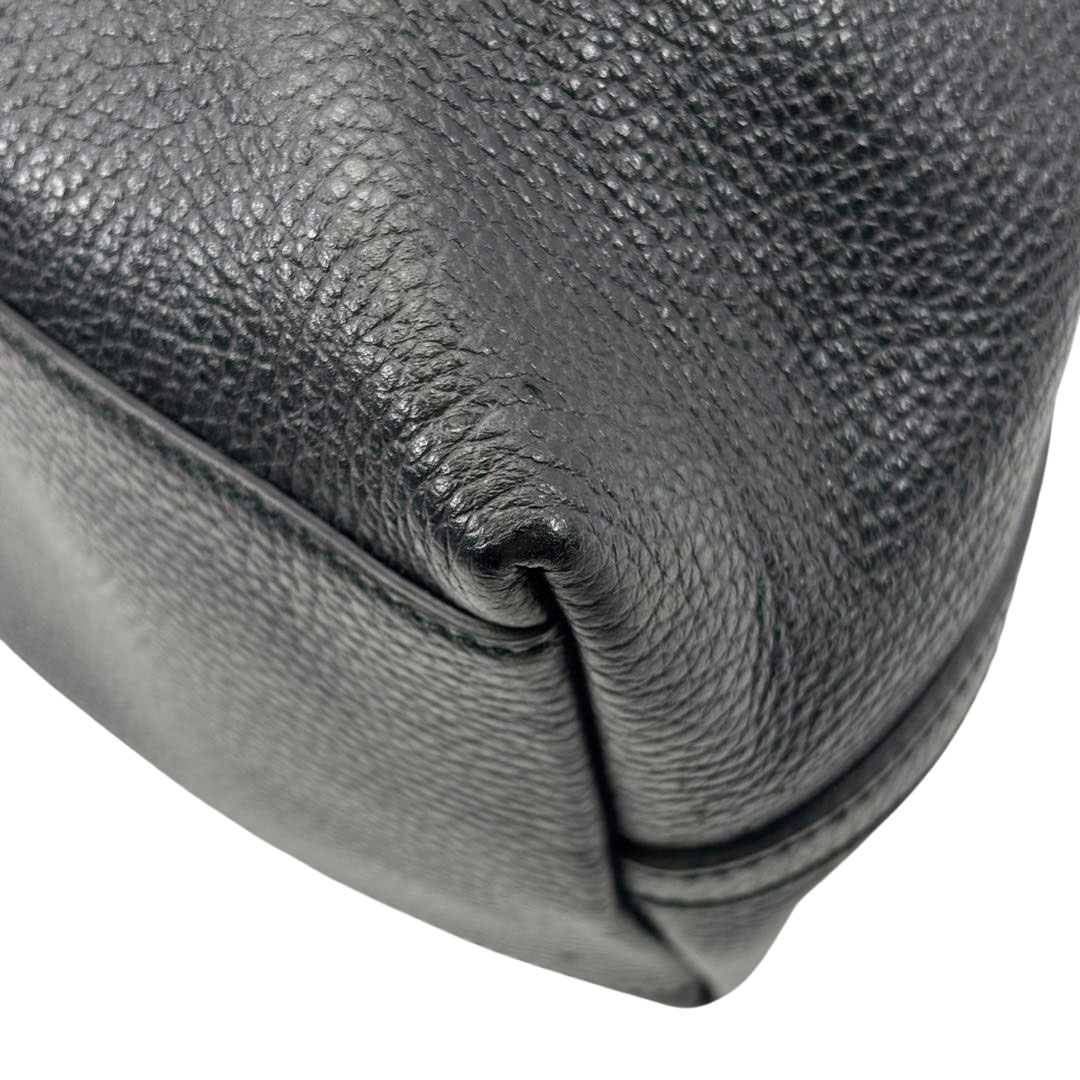 GUCCI グッチ トートバッグ ロゴ レザー ブラック 380118 アウトレット品