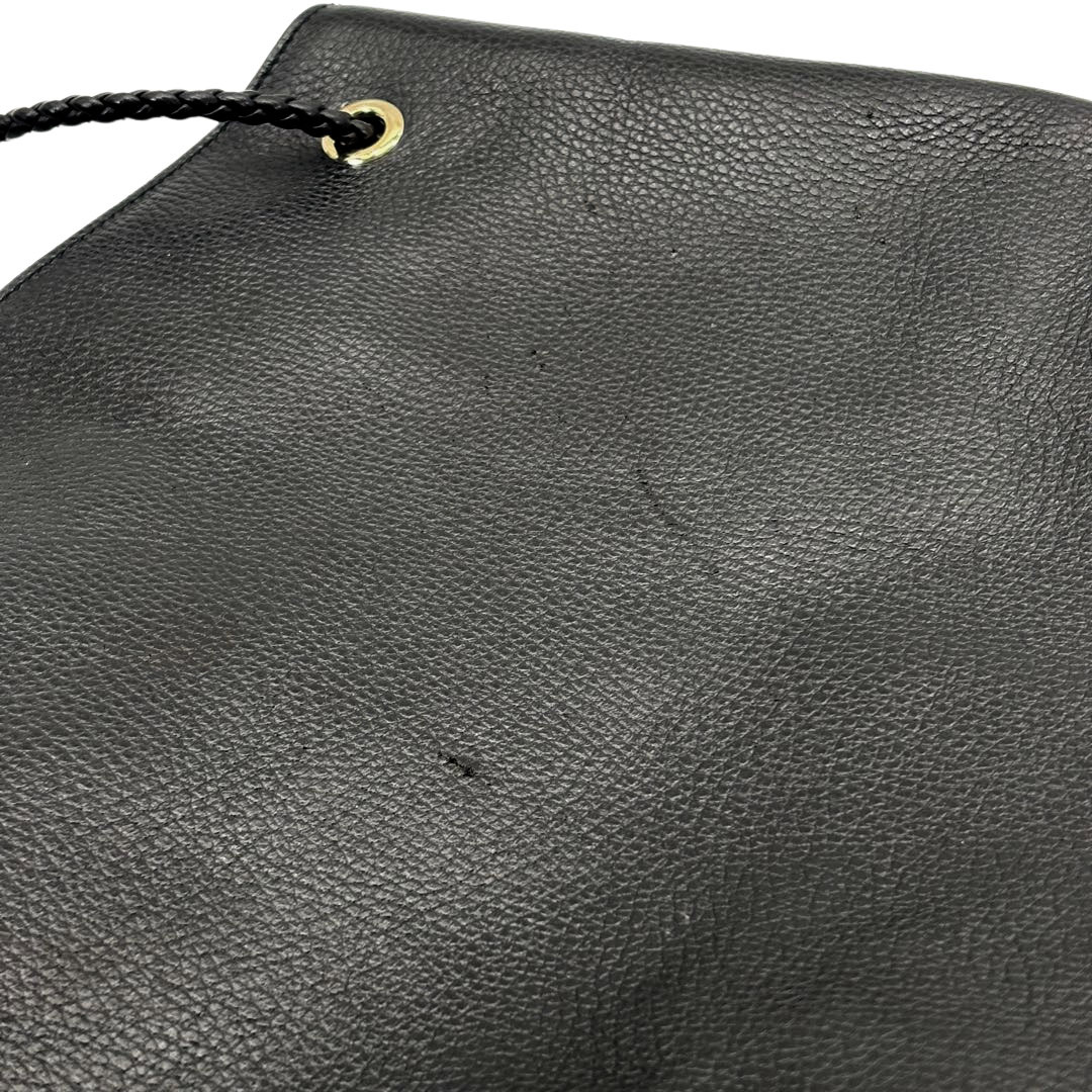 GUCCI グッチ トートバッグ ロゴ レザー ブラック 380118 アウトレット品