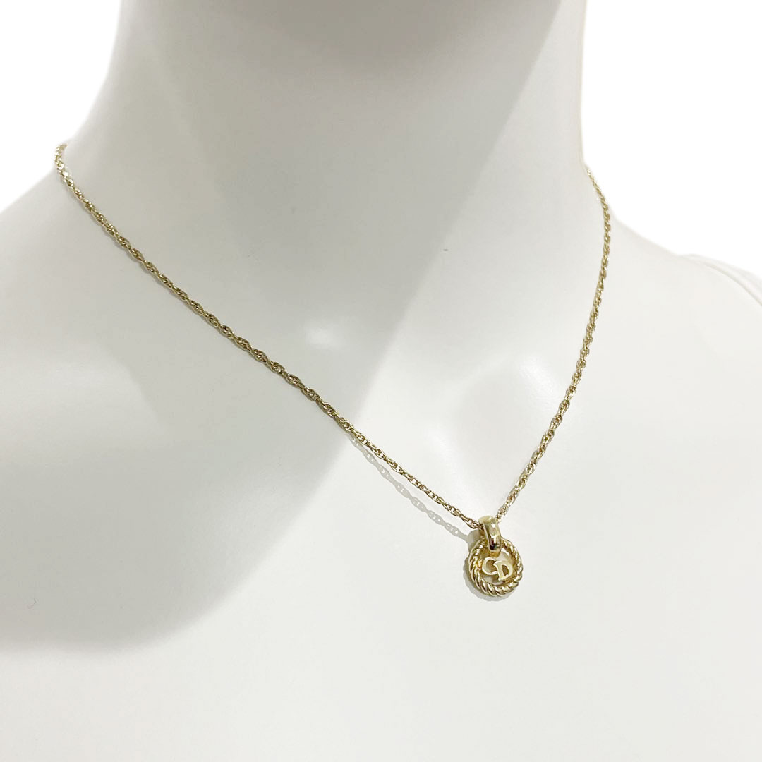 Christian Dior クリスチャンディオール ネックレス CDロゴ ミニサークル ゴールド