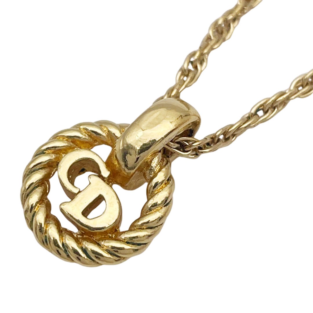 Christian Dior クリスチャンディオール ネックレス CDロゴ ミニサークル ゴールド