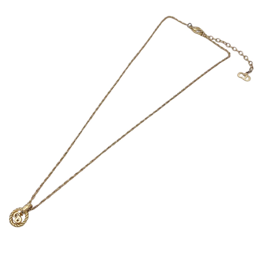 Christian Dior クリスチャンディオール ネックレス CDロゴ ミニサークル ゴールド