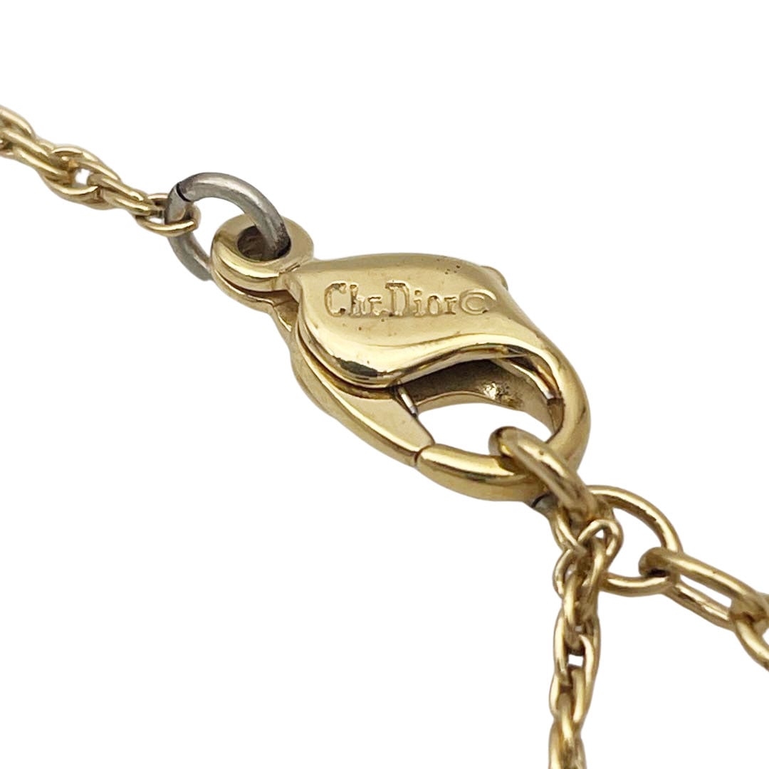 Christian Dior クリスチャンディオール ネックレス CDロゴ ミニサークル ゴールド