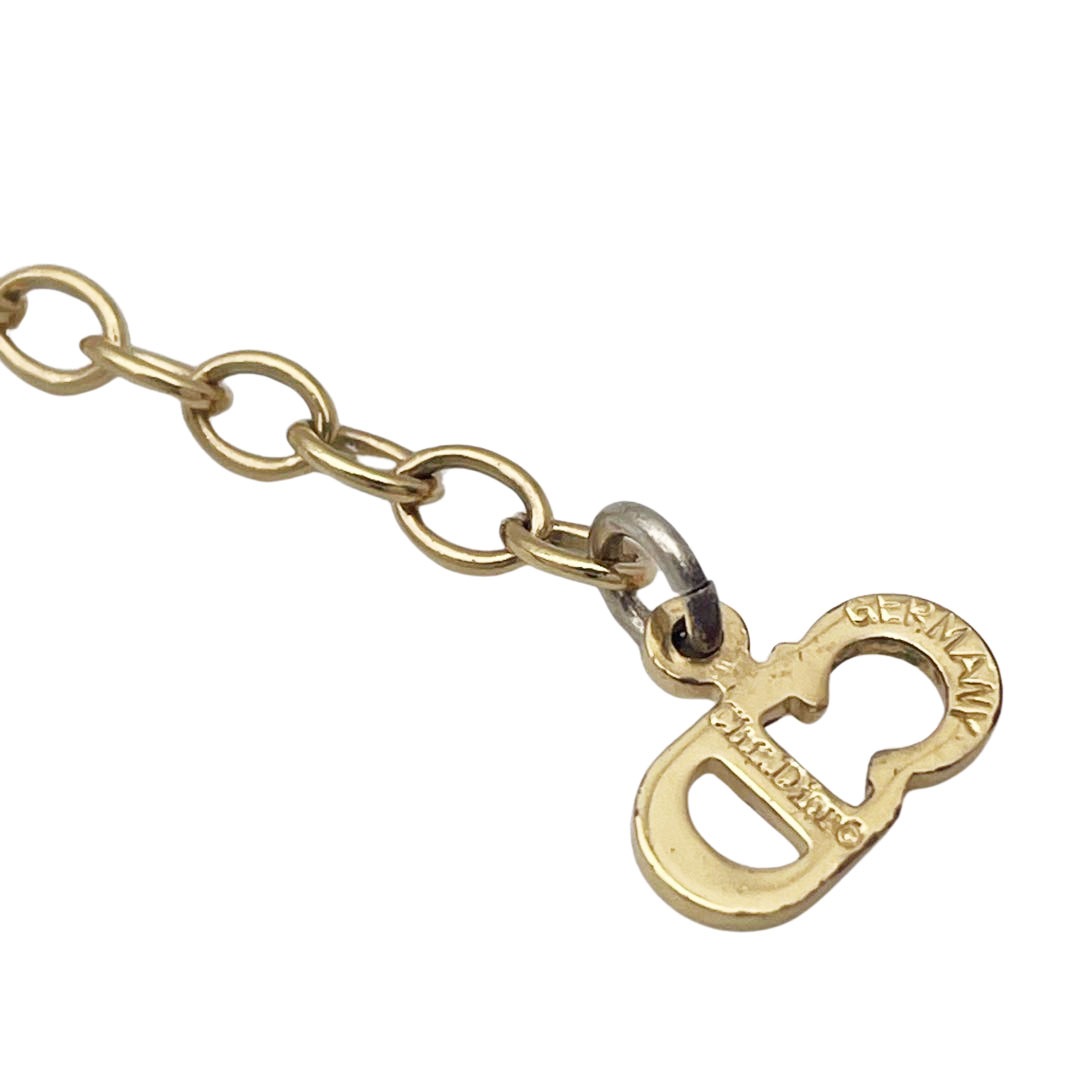 Christian Dior クリスチャンディオール ネックレス CDロゴ ミニサークル ゴールド