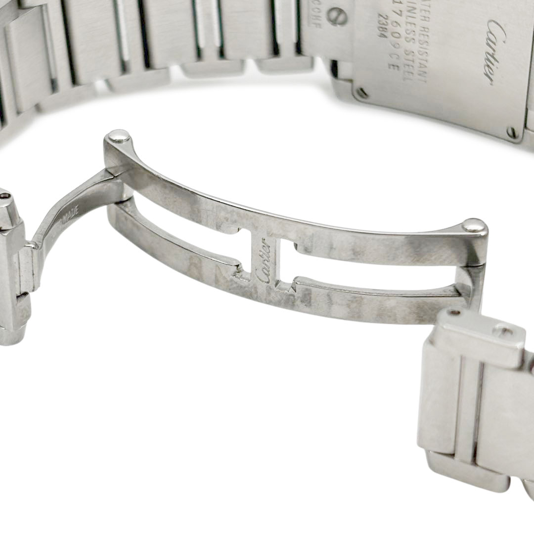 Cartier カルティエ タンクフランセーズSM レディース腕時計 QZ SS シルバー 白文字盤 W51008Q3