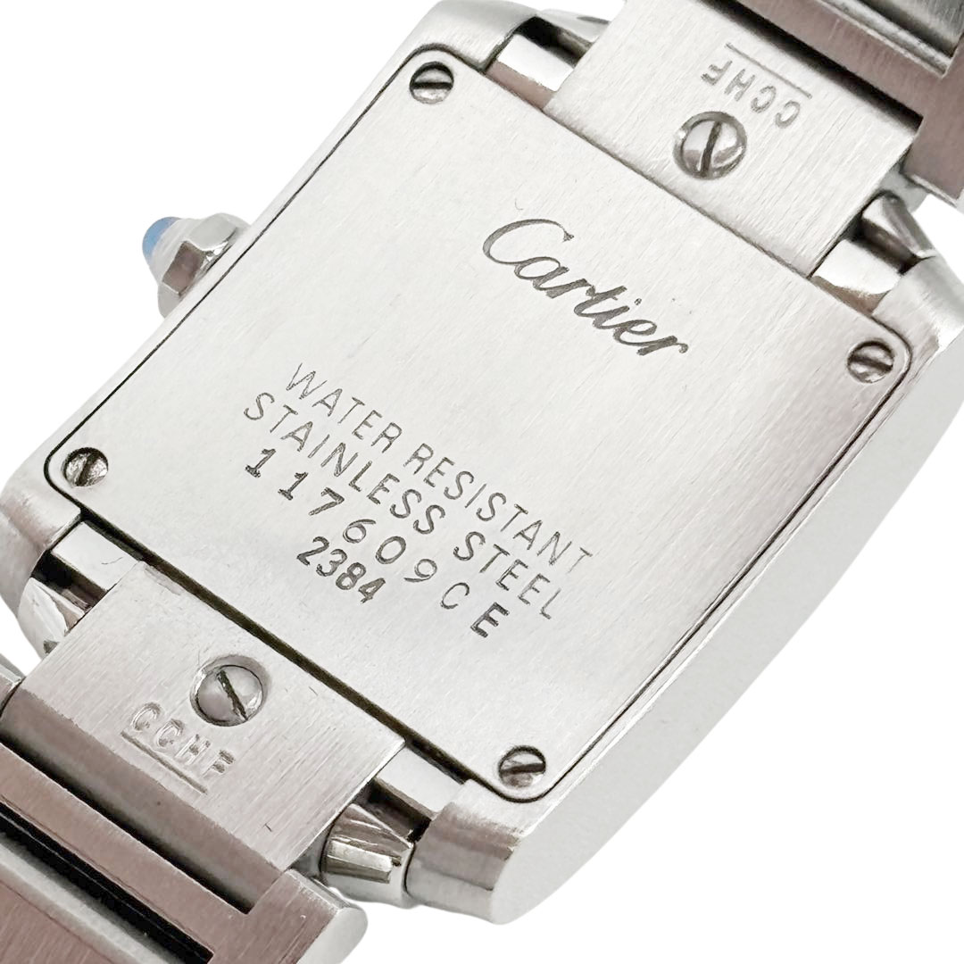 Cartier カルティエ タンクフランセーズSM レディース腕時計 QZ SS シルバー 白文字盤 W51008Q3