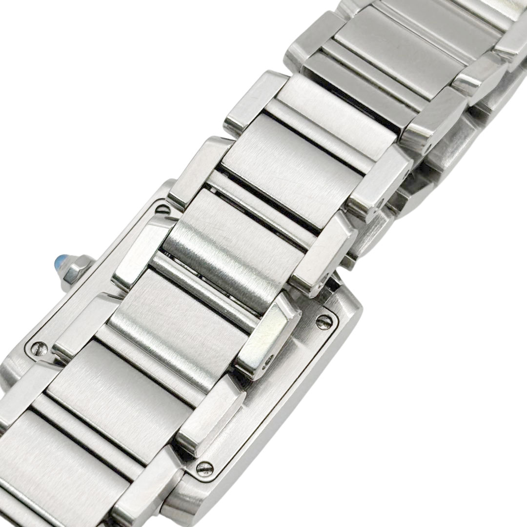 Cartier カルティエ タンクフランセーズSM レディース腕時計 QZ SS シルバー 白文字盤 W51008Q3