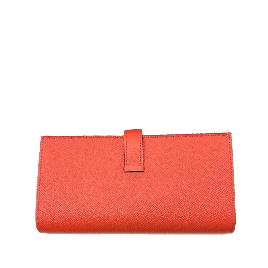 HERMES エルメス ベアンスフレ 二つ折り長財布 ヴォー・エプソン ローズジャイプール/ゴールド金具 T刻印