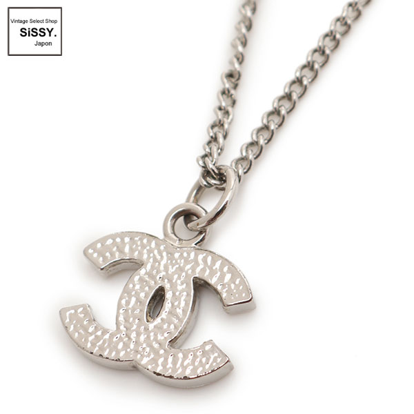 ■シャネル■ ココマーク ネックレス ラインストーン シルバー 09V 【CHANEL】
