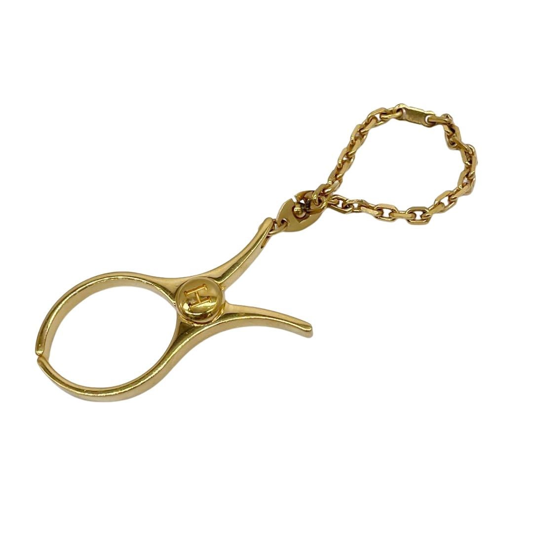 HERMES エルメス グローブホルダー チャーム フィルー（フィロー） ゴールド