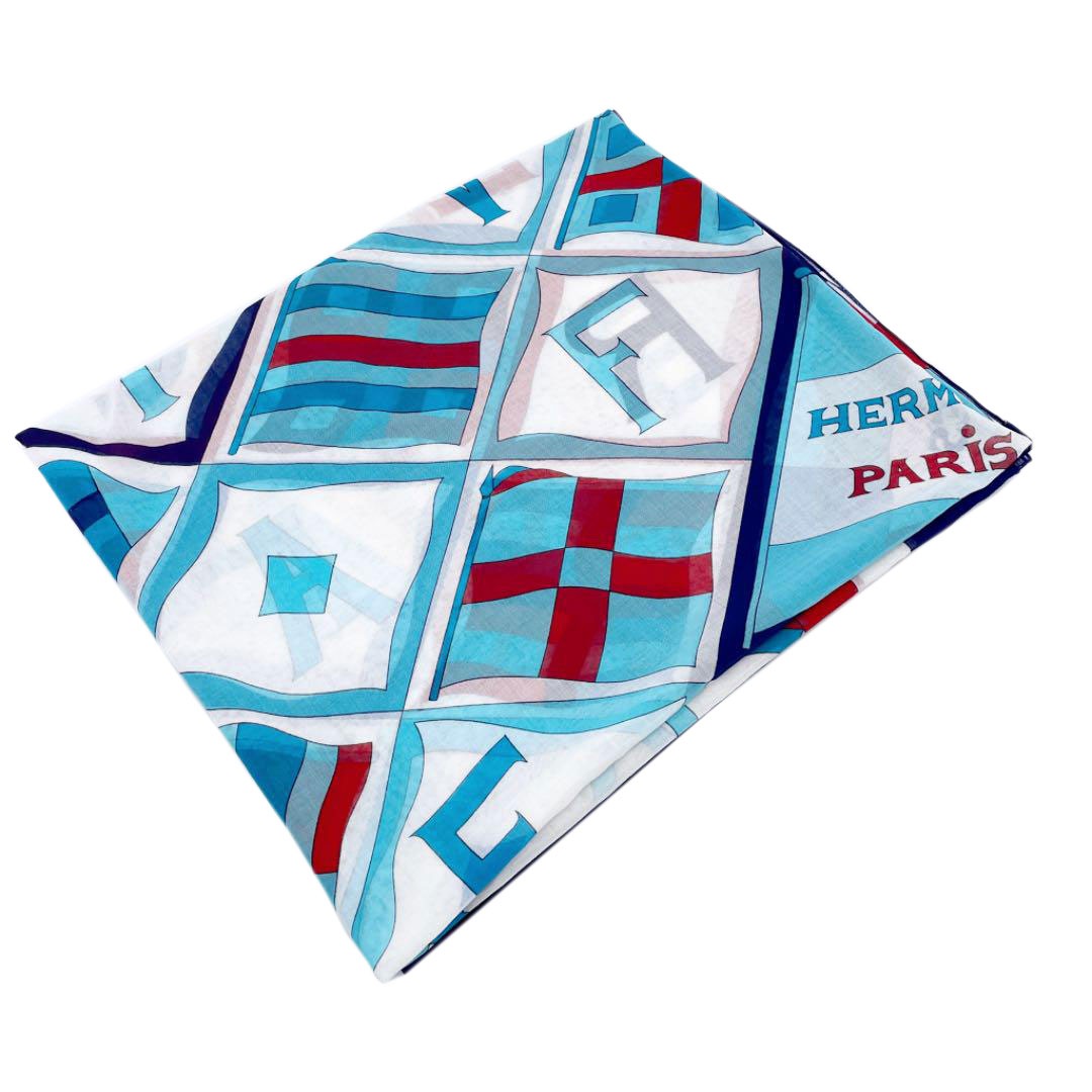エルメス　コットンパレオ 楽天市場】エルメス HERMES パレオ コットン 大判スカーフ