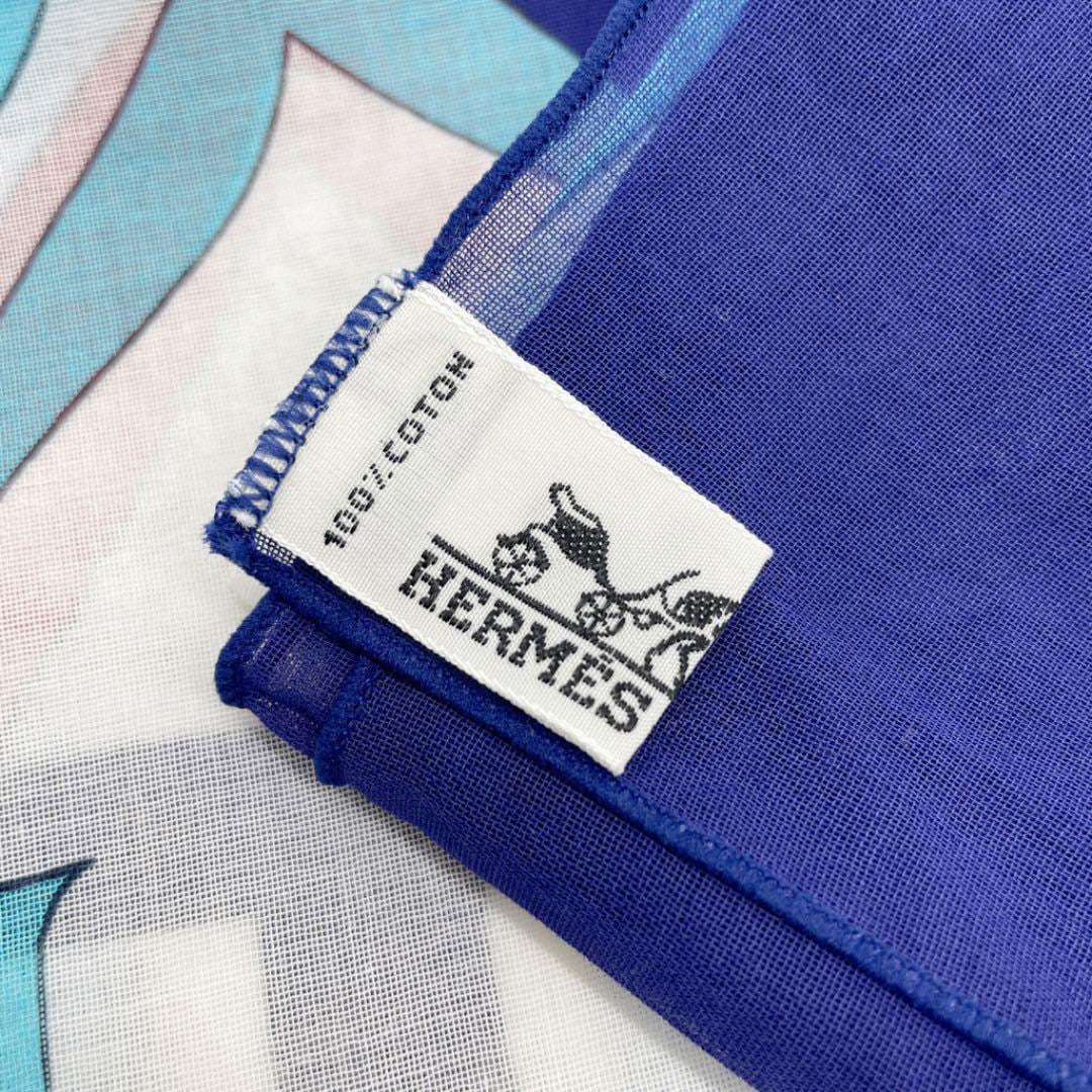 HERMES　パレオ HERMES エルメス パレオ スカーフ 『VIVE LA FRANCE』コットン