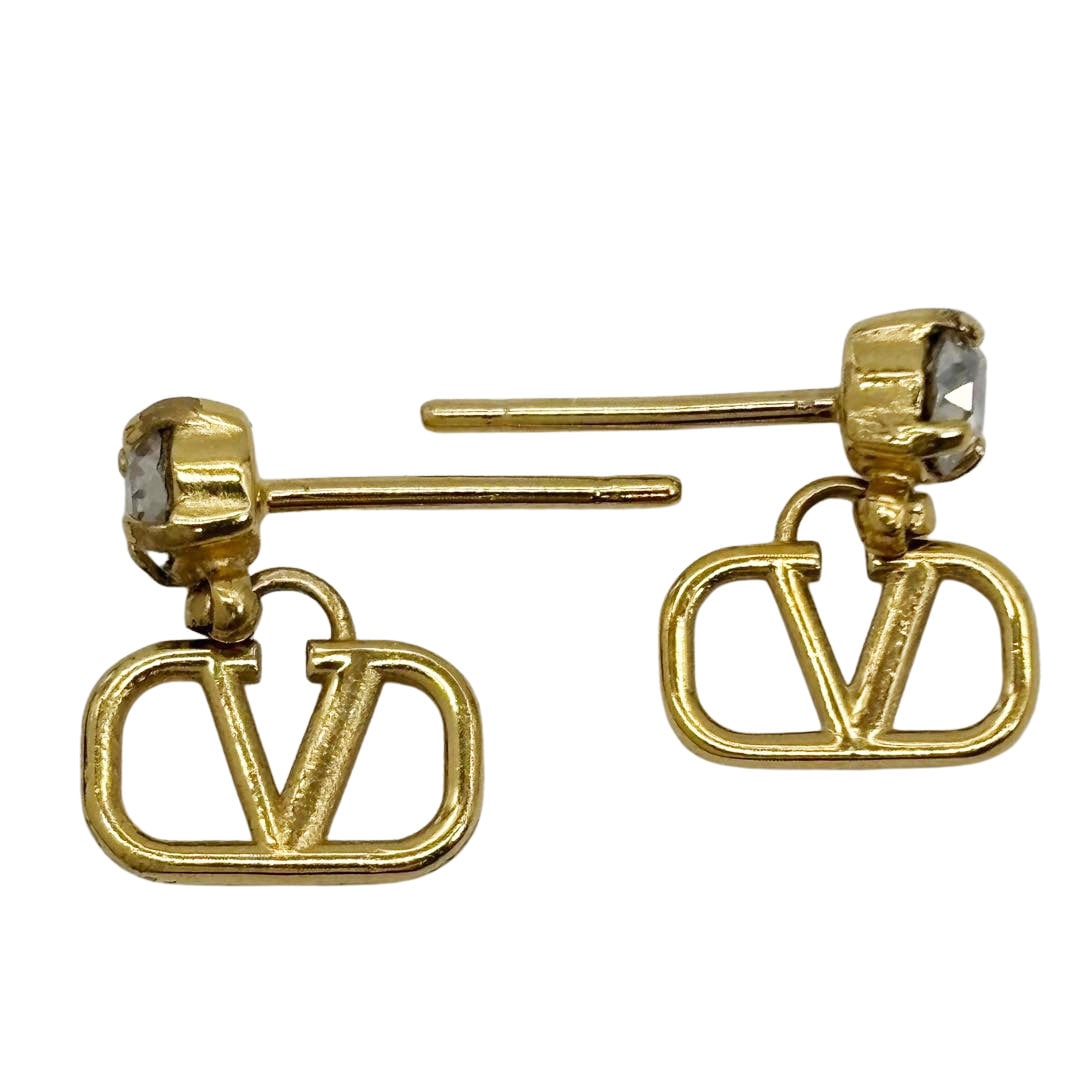 VALENTINO GARAVANI ラインストーン ピアス VALENTINO ヴァレンティノ Vロゴ シグネチャー ピアス ライン