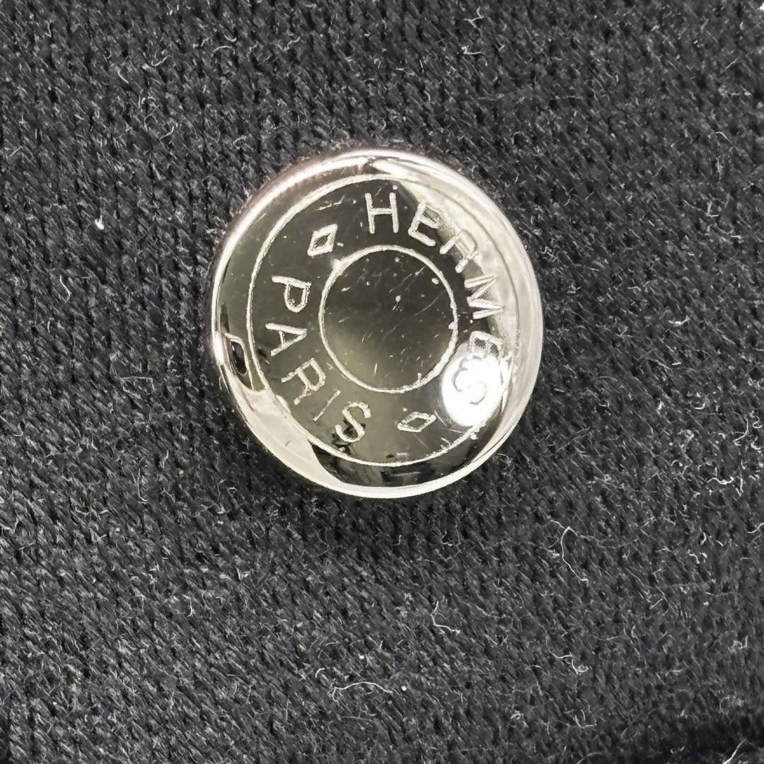 HERMES エルメス ハンドバッグ サクソーPM トワルアッシュ キャンバス グレー系 ブラック