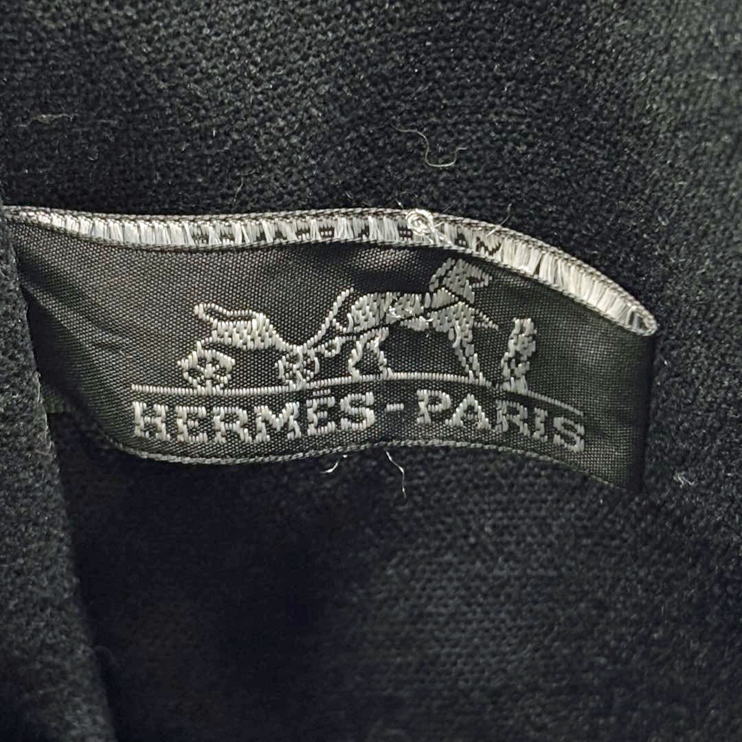 HERMES エルメス ハンドバッグ サクソーPM トワルアッシュ キャンバス グレー系 ブラック