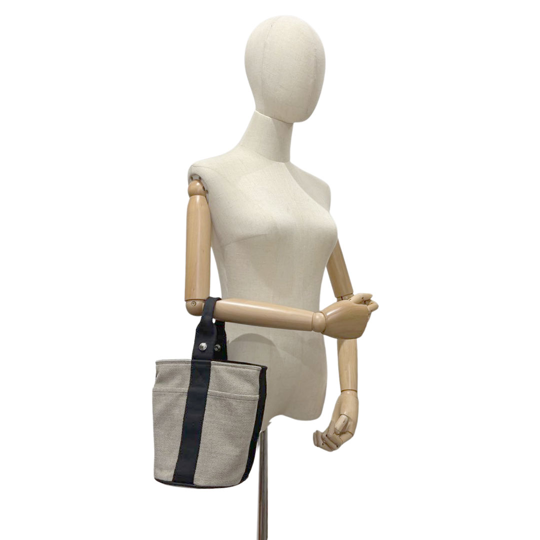 HERMES エルメス ハンドバッグ サクソーPM トワルアッシュ キャンバス