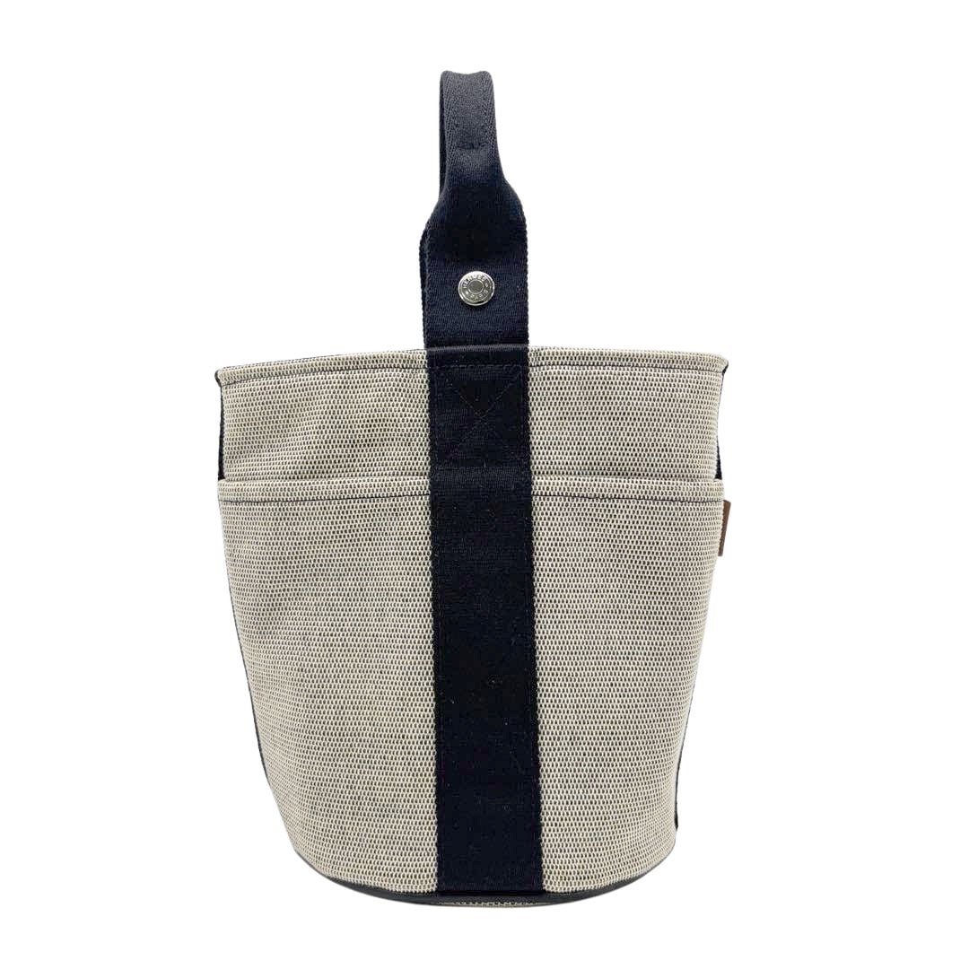 エルメス サクソー MM トワルアッシュ ハンドバッグ　*AQ5 HERMES エルメス ハンドバッグ サクソーPM トワルアッシュ キャンバス