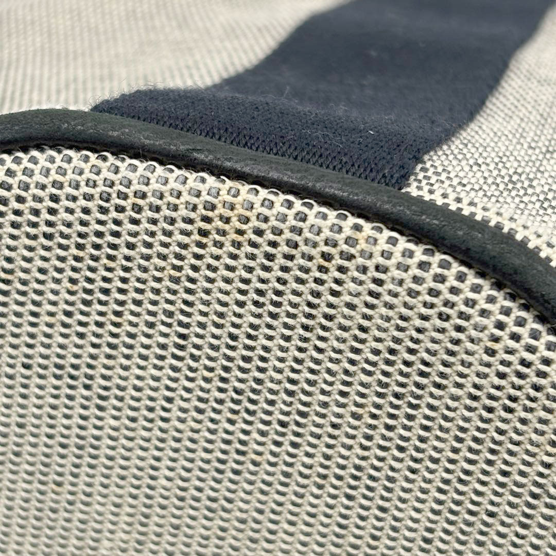 HERMES エルメス ハンドバッグ サクソーPM トワルアッシュ キャンバス グレー系 ブラック