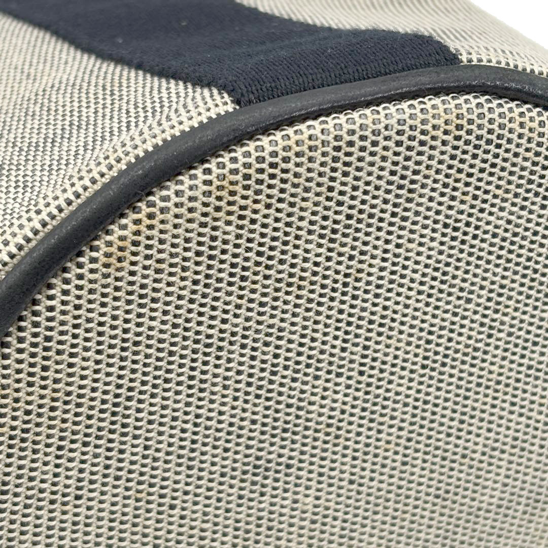 HERMES エルメス ハンドバッグ サクソーPM トワルアッシュ キャンバス グレー系 ブラック