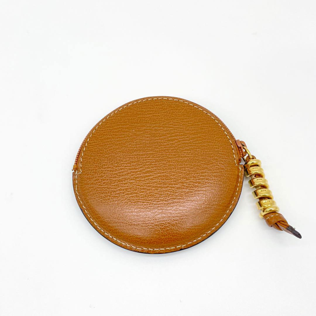 LOEWE ロエベ ラウンド型コインケース ベラスケス レザー ブラウン ゴールド金具
