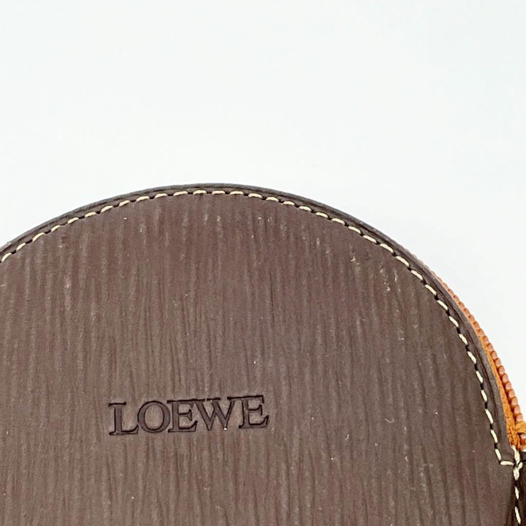 LOEWE ロエベ ラウンド型コインケース ベラスケス レザー ブラウン ゴールド金具