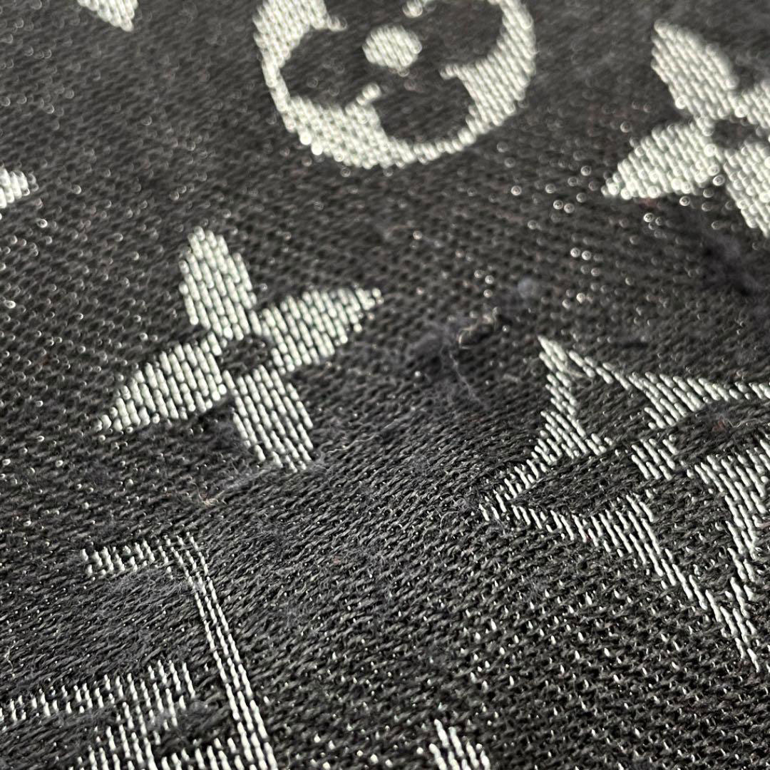 LOUISVUITTON ルイヴィトン ショール・モノグラム シャイン ノワール（ブラック系）M75123