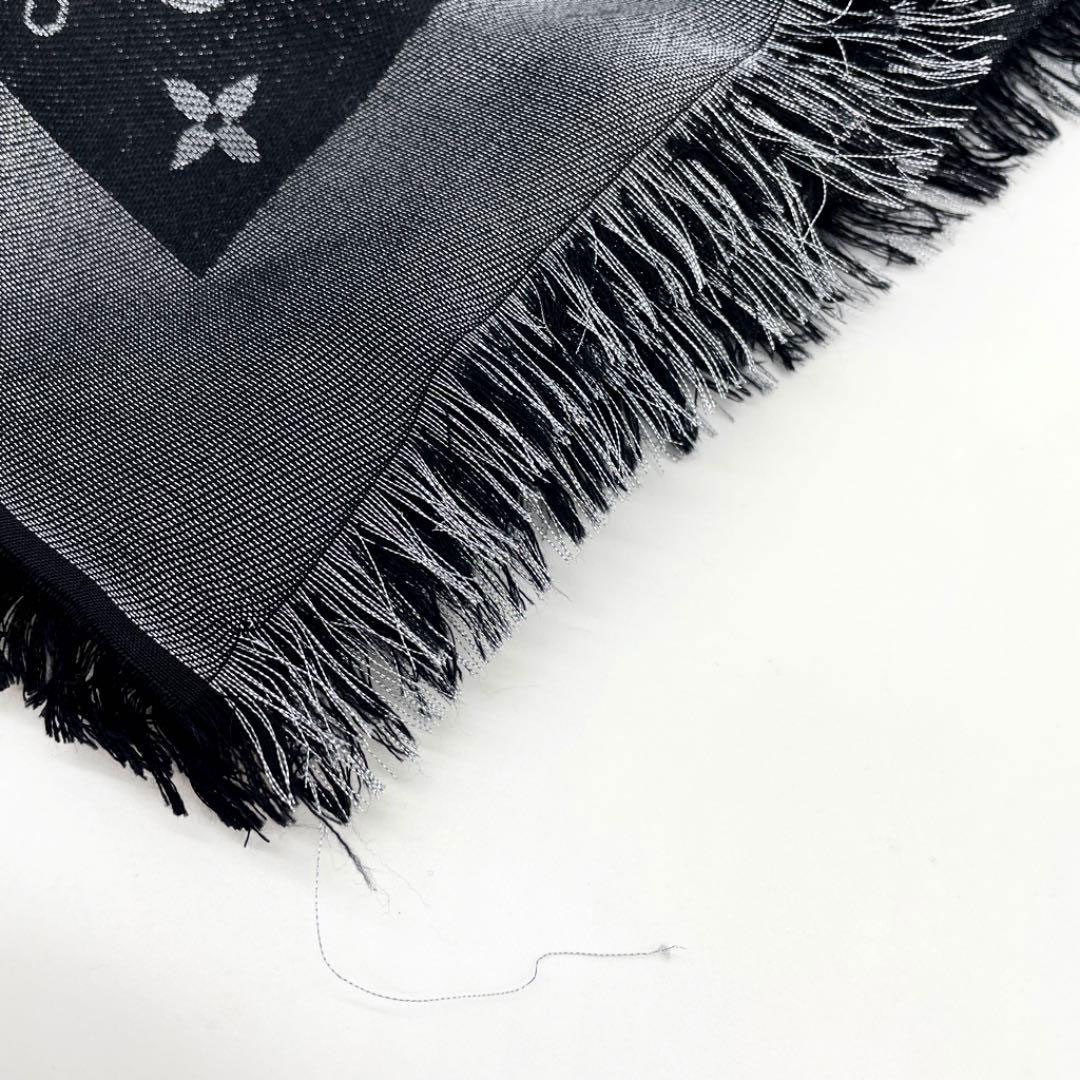 LOUISVUITTON ルイヴィトン ショール・モノグラム シャイン ノワール（ブラック系）M75123