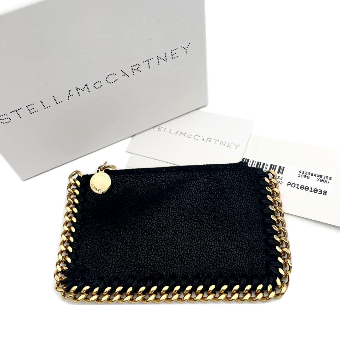 STELLA McCARTNEY ステラマッカートニー ファラベラ カードホルダー カードケース 小銭入れ付き ブラック ゴールド金具 422364W9355SP20