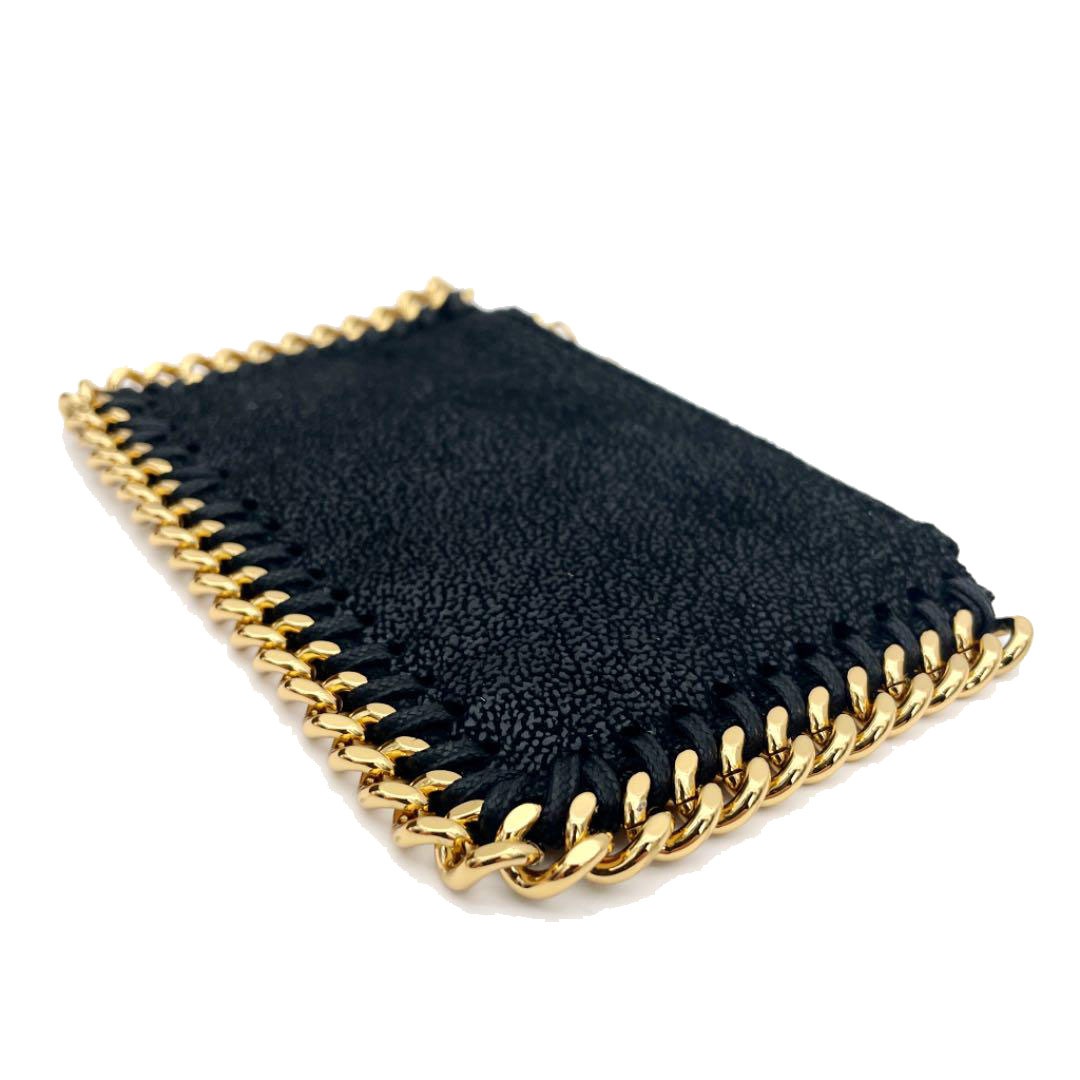 STELLA McCARTNEY ステラマッカートニー ファラベラ カードホルダー カードケース 小銭入れ付き ブラック ゴールド金具 422364W9355SP20