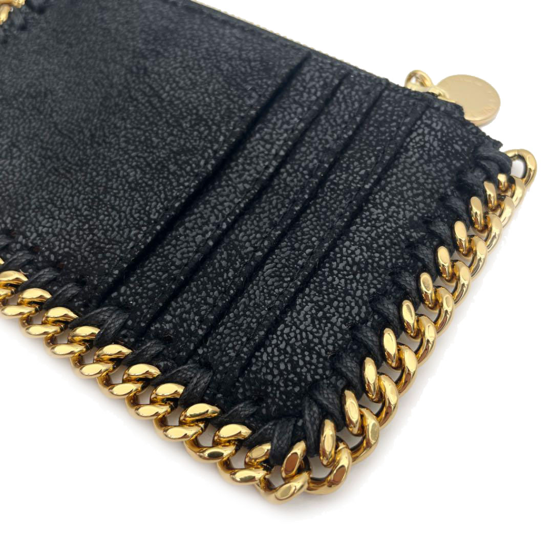 STELLA McCARTNEY ステラマッカートニー ファラベラ カードホルダー カードケース 小銭入れ付き ブラック ゴールド金具 422364W9355SP20