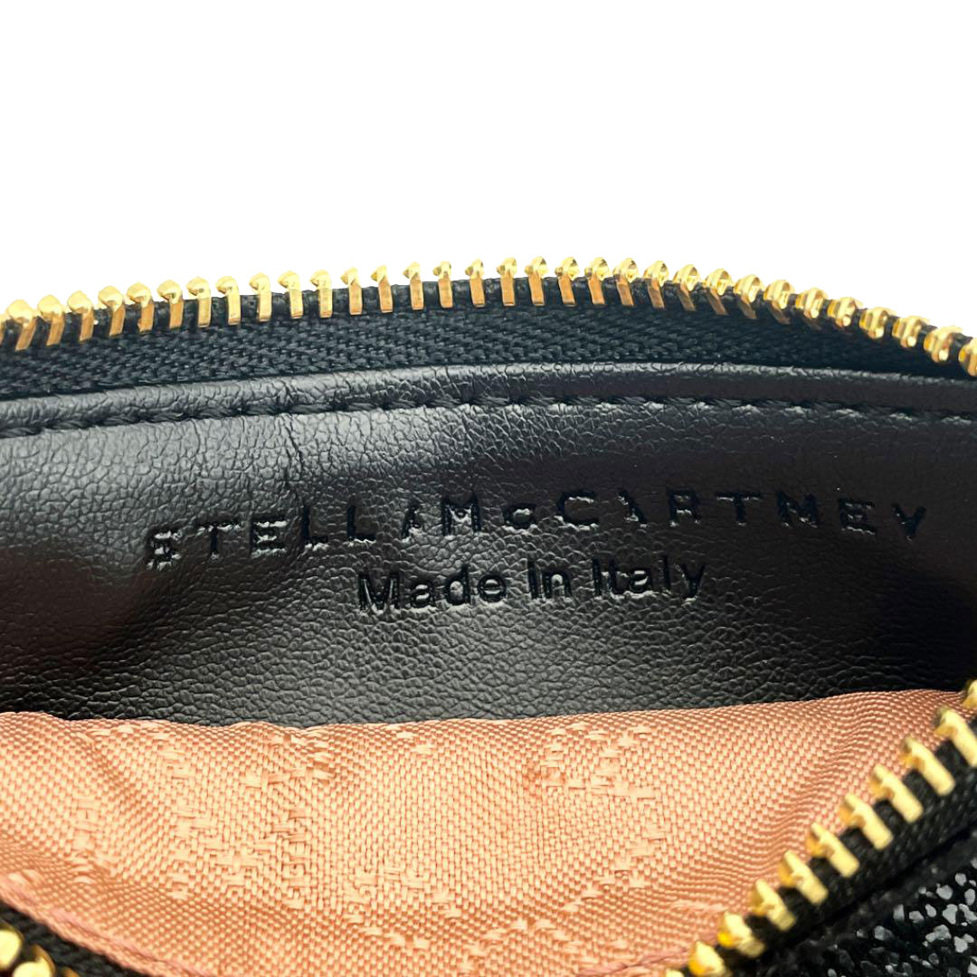 STELLA McCARTNEY ステラマッカートニー ファラベラ カードホルダー カードケース 小銭入れ付き ブラック ゴールド金具 422364W9355SP20