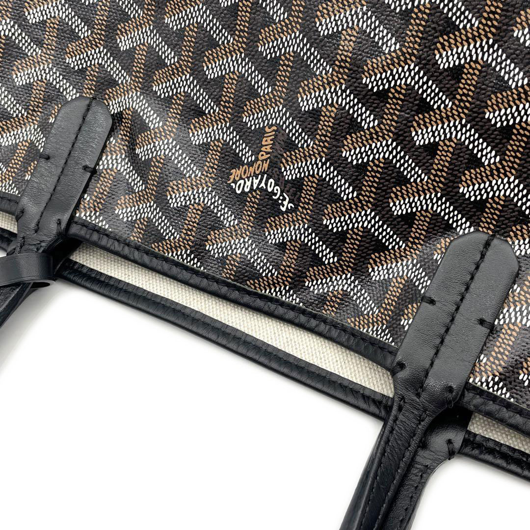 GOYARD ゴヤール サンルイPM トートバッグ PVC レザー ブラック