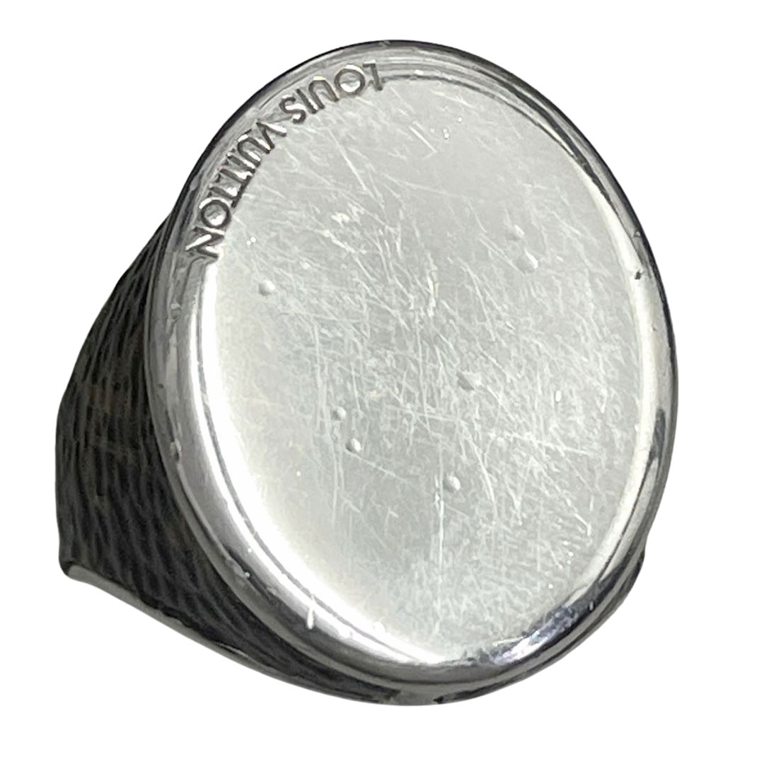 LOUIS VUITTON ルイヴィトン モノグラム リング 指輪 M(約19号) シルバー/ブラウン MP2087