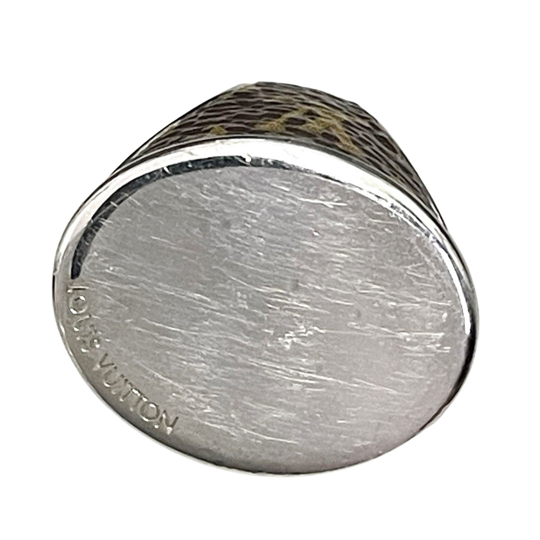 LOUIS VUITTON ルイヴィトン モノグラム リング 指輪 M(約19号) シルバー/ブラウン MP2087