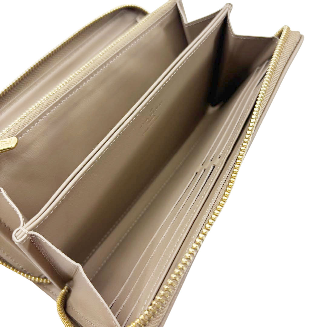 LOUIS VUITTON ルイヴィトン ジッピーウォレット ラウンドファスナー長財布 モノグラムエンボス トープ M81511/RFID(ICチップ)確認済