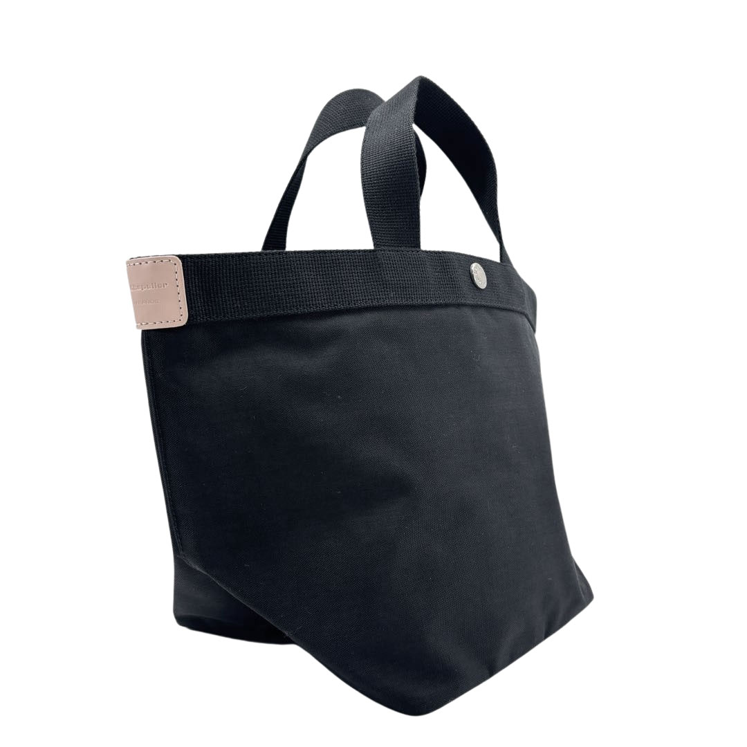 Herve Chapelier エルベシャプリエ 707CD 舟形トートバッグ M ナイロン ノワール/ノワール/ドラジェタグ