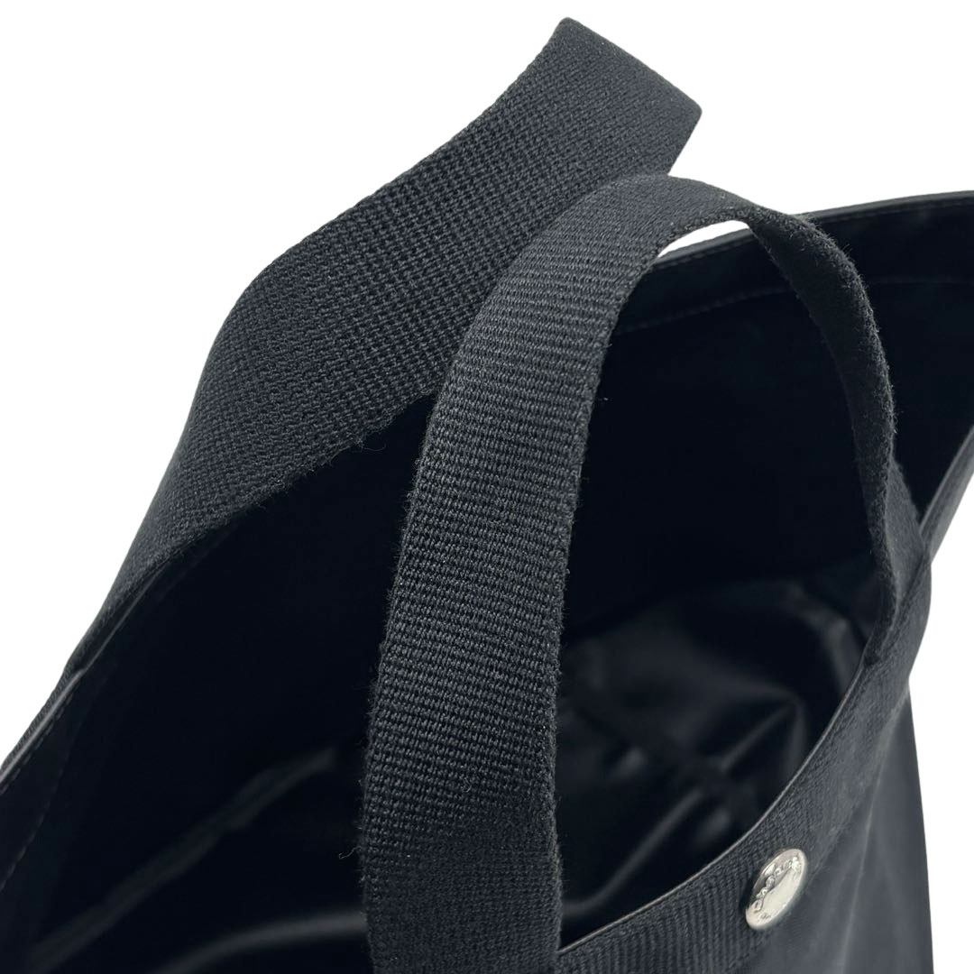 Herve Chapelier エルベシャプリエ 707CD 舟形トートバッグ M ナイロン ノワール/ノワール/ドラジェタグ