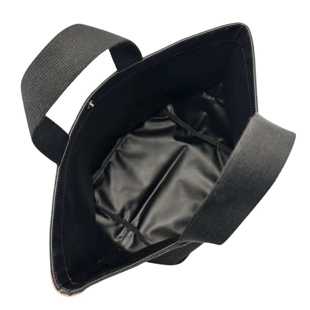 Herve Chapelier エルベシャプリエ 707CD 舟形トートバッグ M ナイロン ノワール/ノワール/ドラジェタグ