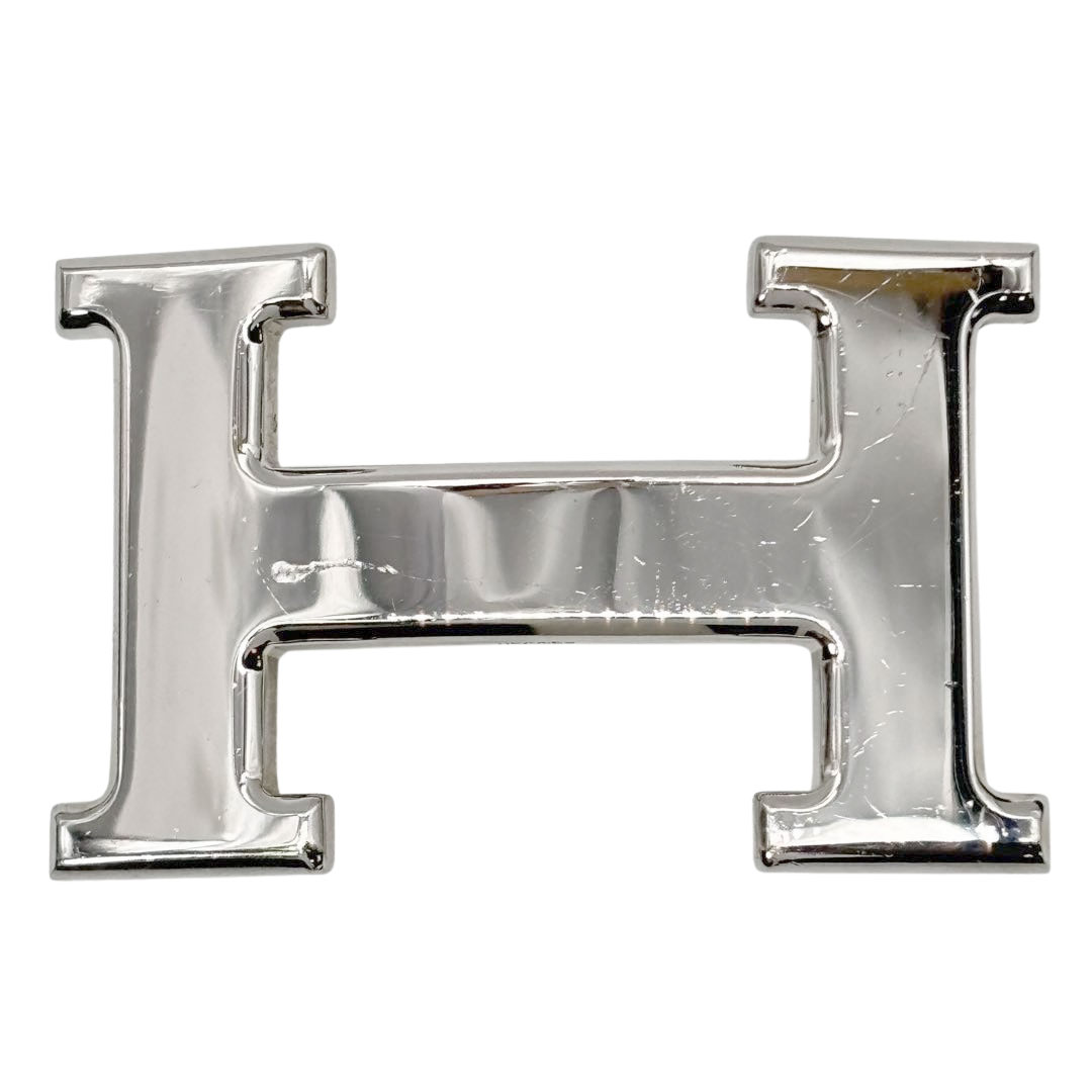HERMES エルメス Hベルト コンスタンス 80 リバーシブル ボックスカーフ/トゴ ブラック/ブルージーン/シルバー金具 □H刻印