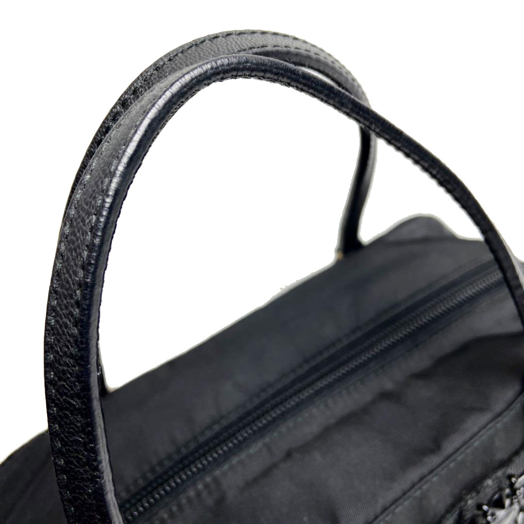 PRADA プラダ ミニハンドバッグ ナイロン ビジュー ブラック