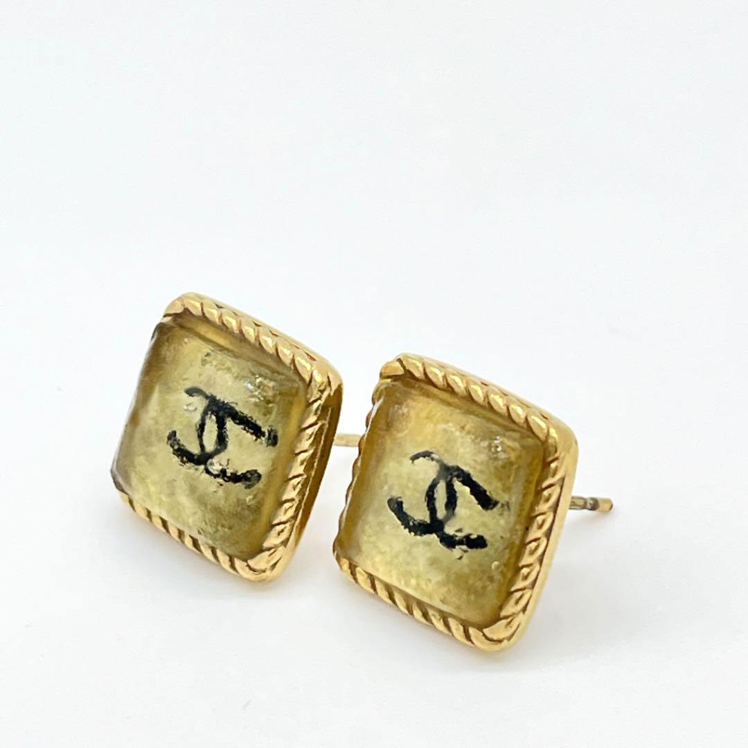 CHANEL シャネル ピアス ココマーク スクエア ゴールド 00C 
